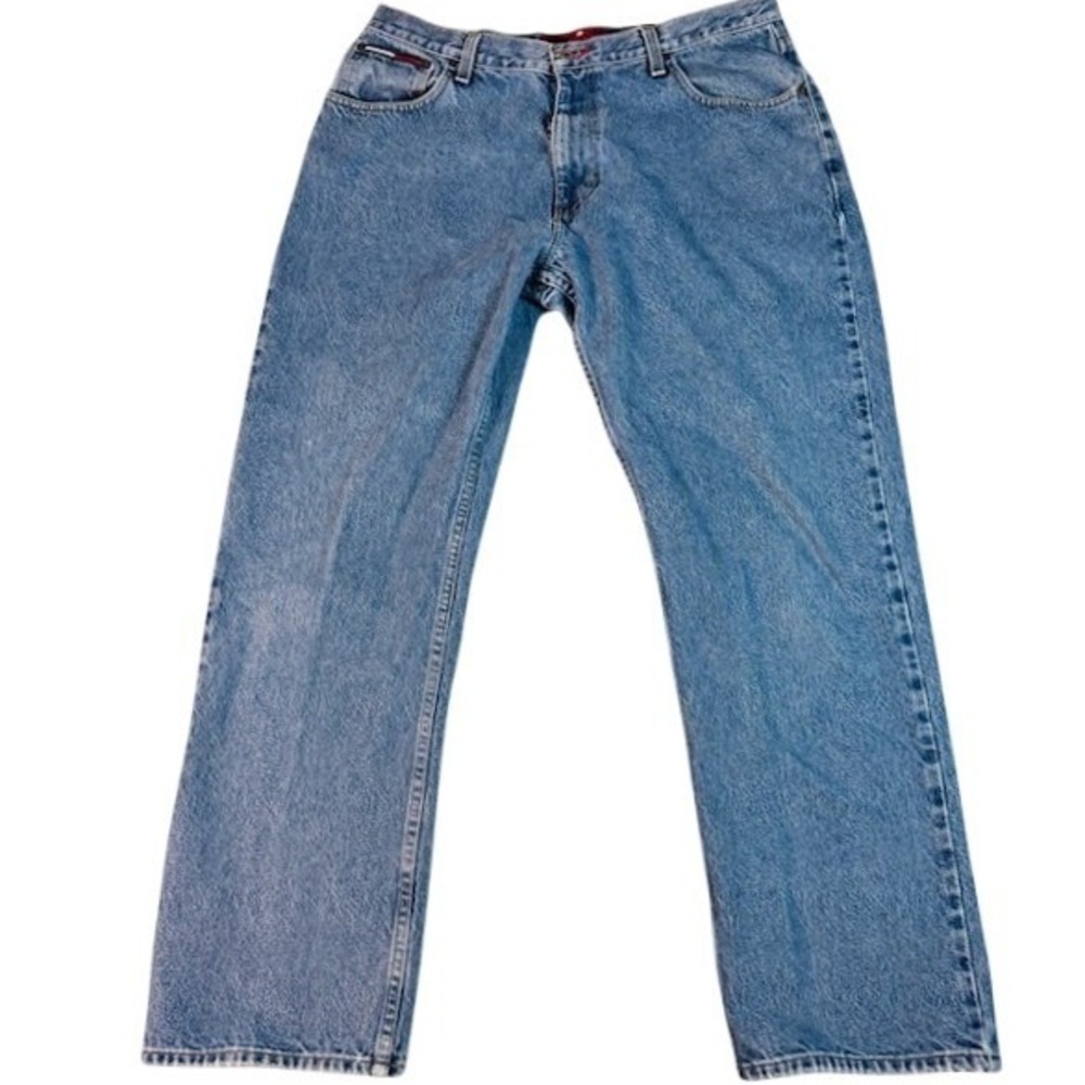 Tommy Jeans Denim Mens 36x32 Blue Straight Leg Vintage Medium Wash Classic‎